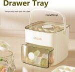 Double-Lid Ice Maker Kit: Leakproof Tray & Insulated Storage Bin - Image 4