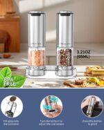 USB-C Rechargeable Pepper Grinder - 6 Adjustable Settings, Stainless Steel - Image 4