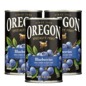 Oregon Fruit Products Blueberries in Light Syrup, 15 oz (6 pack)