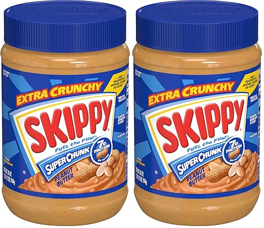 81dODRAFkSL._SX522_ SKIPPY Super Chunk Peanut Butter, 28 oz (Pack of 2) - Image 1