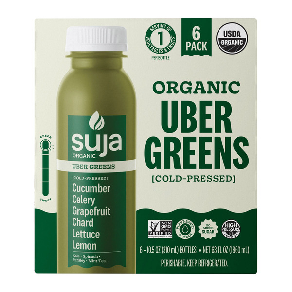 large_23d0e306-6e5d-4ac1-af12-99a0e373524a Suja Organic Uber Greens, 10.5 fl oz, 6-count - Image 1