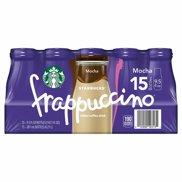 large_461c5cf1-2785-4b4c-a101-ab80cdcedfb7 Starbucks Frappuccino, Mocha Chilled Coffee, 9.5 fl oz, 15-count - Image 1