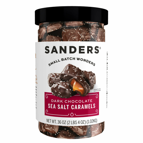 large_6830e8c3-e6e6-49e6-ac44-b70edc354141 Sanders Dark Chocolate Sea Salt Caramels, 36 oz - Image 1